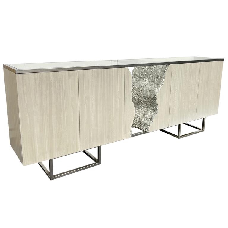 John Richard Terra Four Door Credenza White