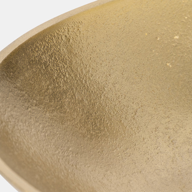 Metal 7" Bowl With Stand, Gold