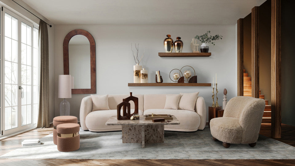 2 Piece Curved Sofa