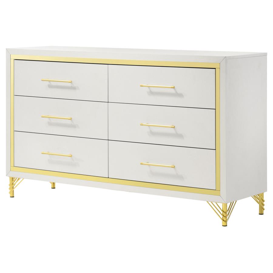 Licelle White & Gold Dresser