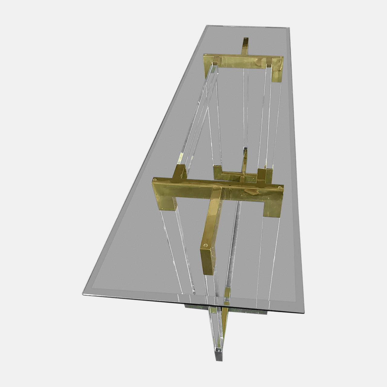 60" Acrylic & Gold Console Table