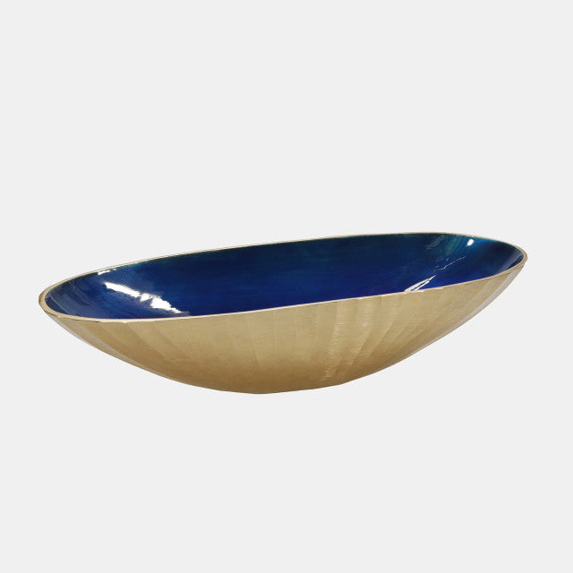 Set of 2 Aluminum 21/24" Oval Bowl, Blue
