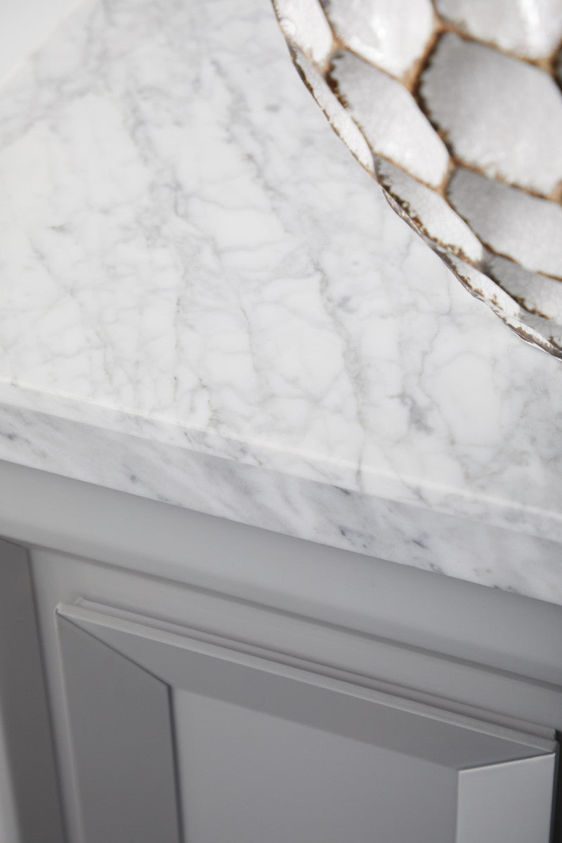 Carrera Marble Top Media Sideboard Dove Gray