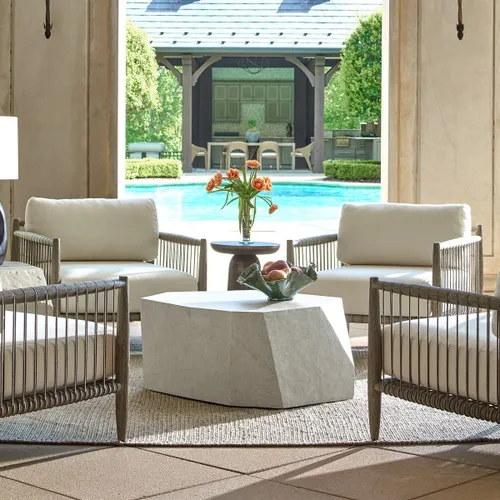 Outdoor/Indoor Coffee Table, Limestone