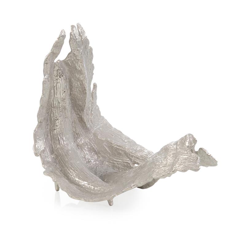 Time-Worn Leaf Sculpture, Large Nickel
