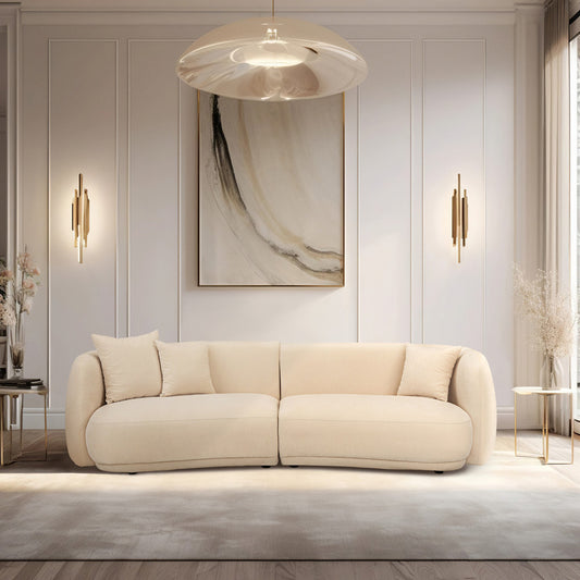 2 Piece Curved Sofa