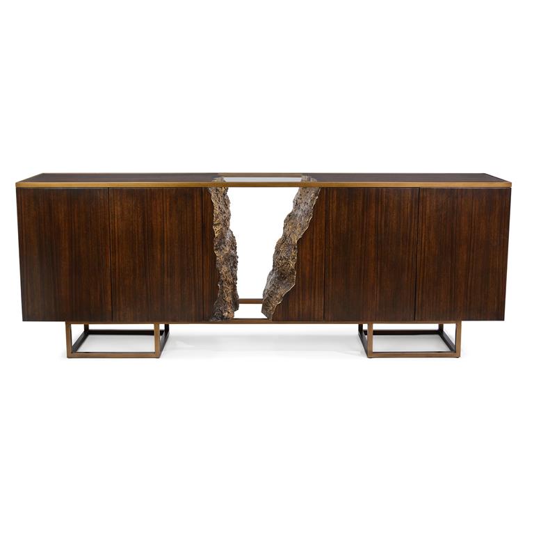 John Richard Terra Four Door Credenza Brown