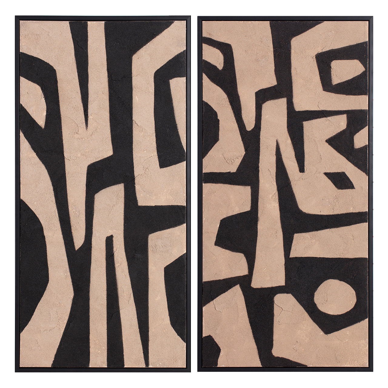Set of 2 Sega Hand Painted Wall Art