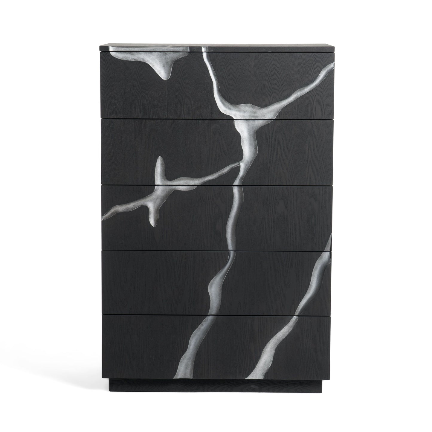 Matte Brown Ash & Silver Chest