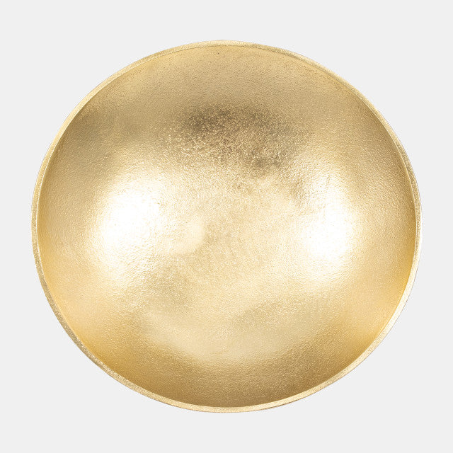 Metal 7" Bowl With Stand, Gold