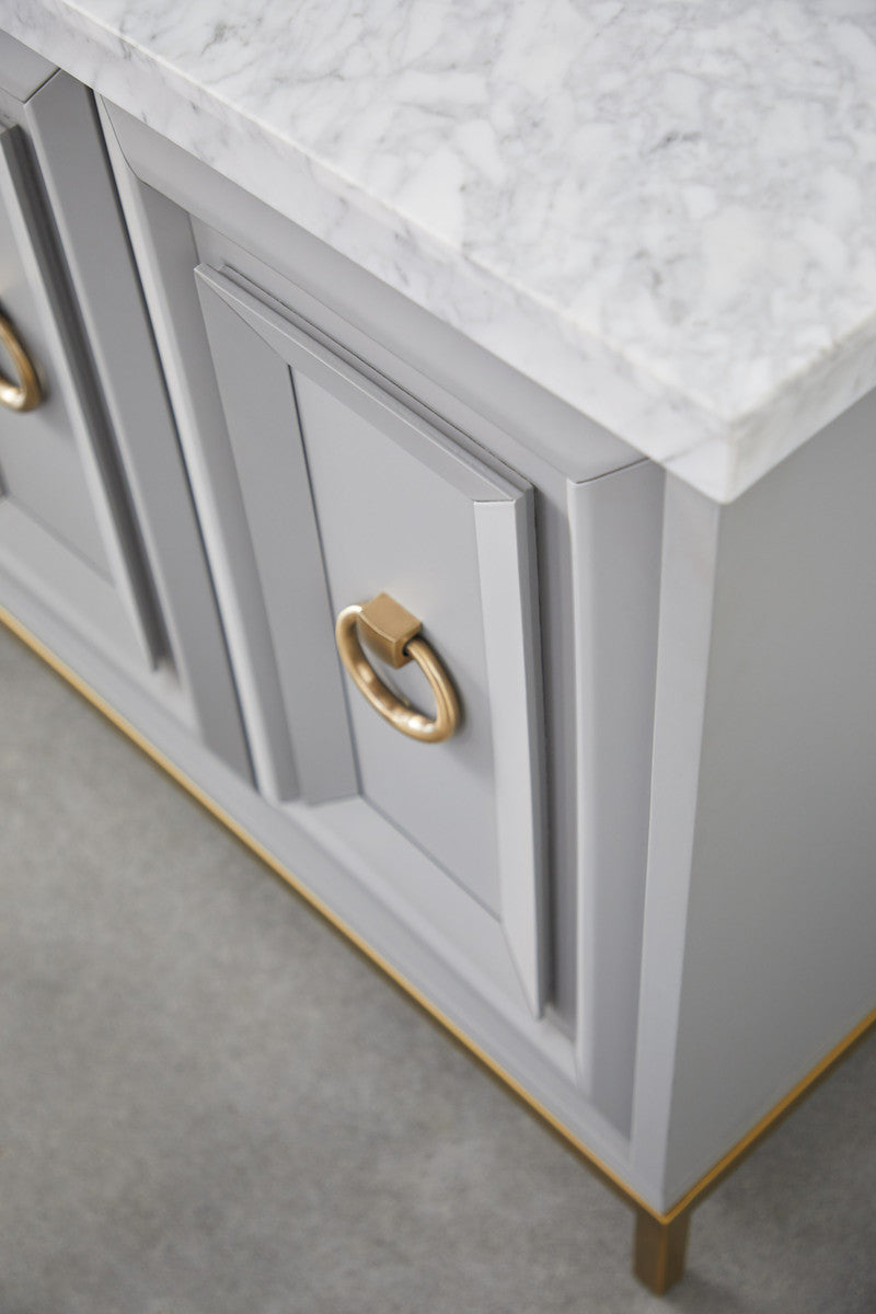 Carrera Marble Top Media Sideboard Dove Gray