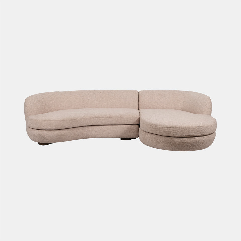2 Piece Blush Pink Chaise / Sofa Set