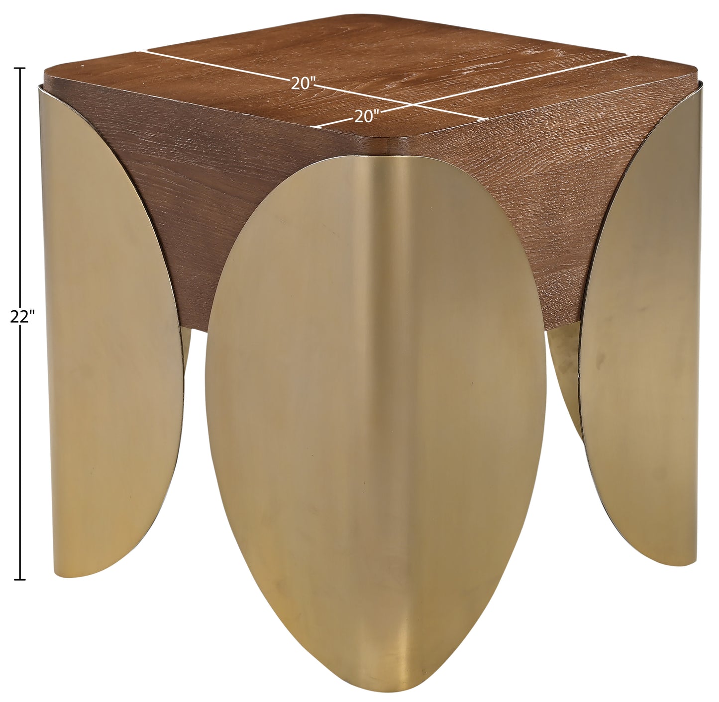 Oak wood & Metal End table