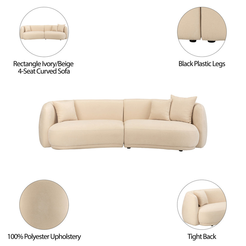 2 Piece Curved Sofa