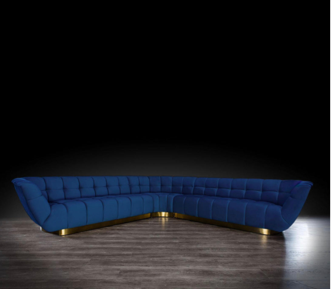 Sectional with Gold Base