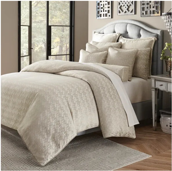 10 Piece King Size Beige Comforter Set