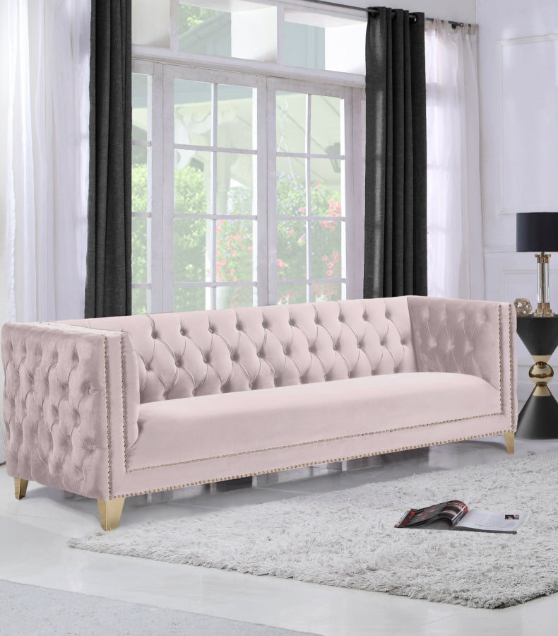 Tufted sofa with Gold Nailheads