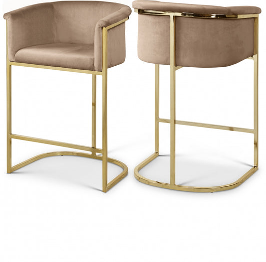 Danielle Velvet Counter Stools Set of 2