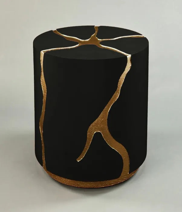 Black & Gold End Table