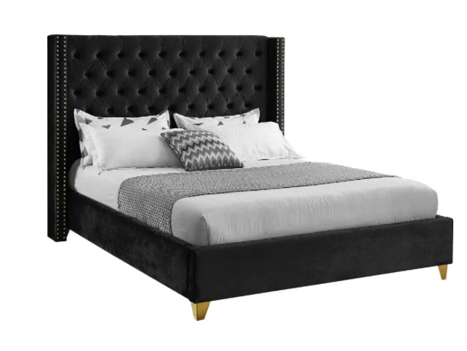 Baxter velvet queen bed