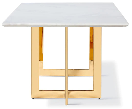 Casper Marble Dining Table Polished Gold
