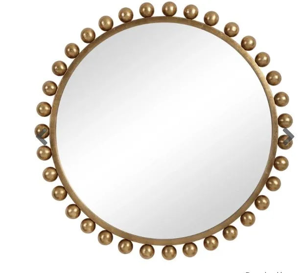 Cyrus Gold Round Mirror