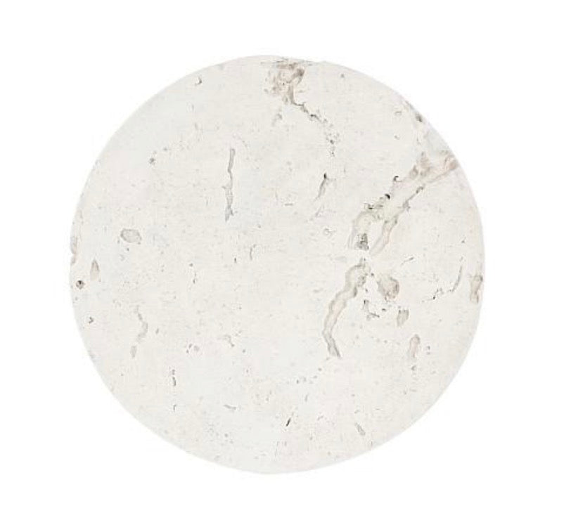 Cast Cheese Stone Coffee Table, Round, Roman Stone