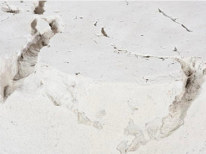 Cast Cheese Stone Coffee Table, Round, Roman Stone