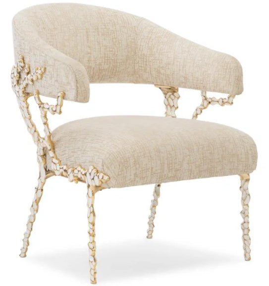 Glimmer Cream & Gold Chair