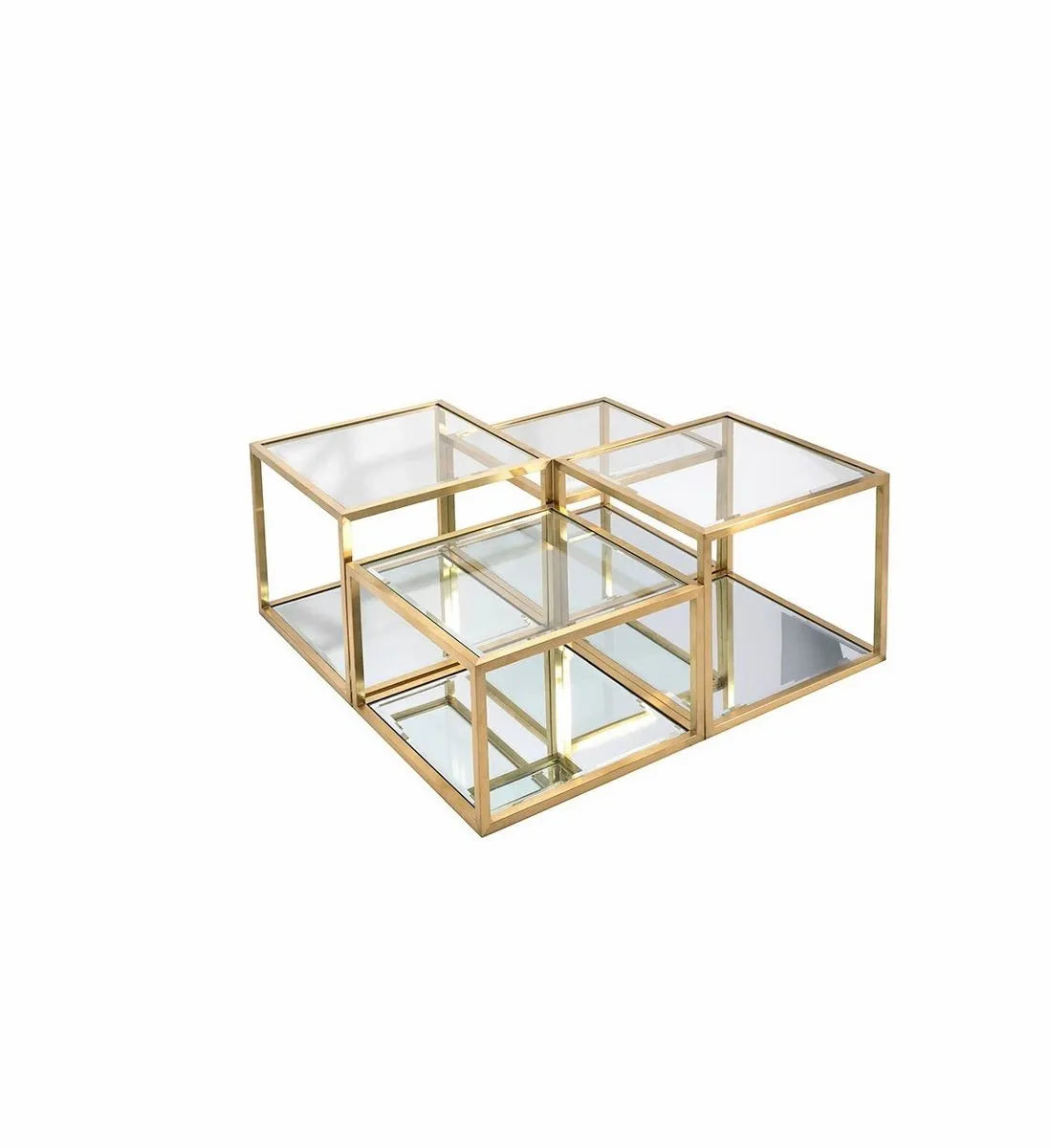Gold Multi Level Coffee Table
