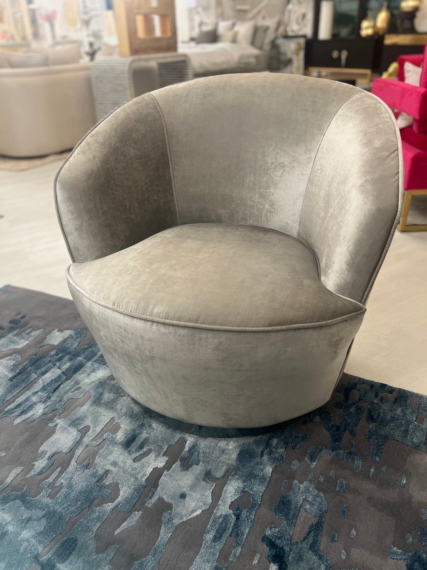 Lina Grey Swivel Chair