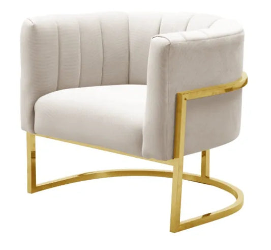 Maddie Accent Chair with Gold Base