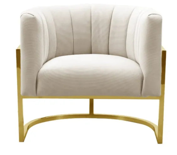 Maddie Accent Chair with Gold Base