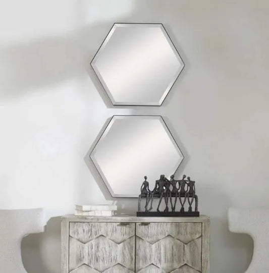 Octagon Mirror Set of 2