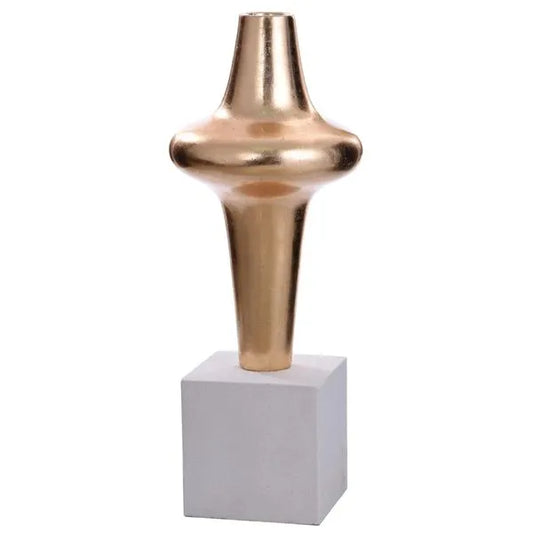 Orbit Gold / White Vase Medium