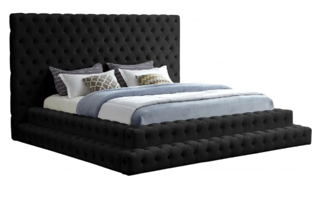 Regis queen velvet bed