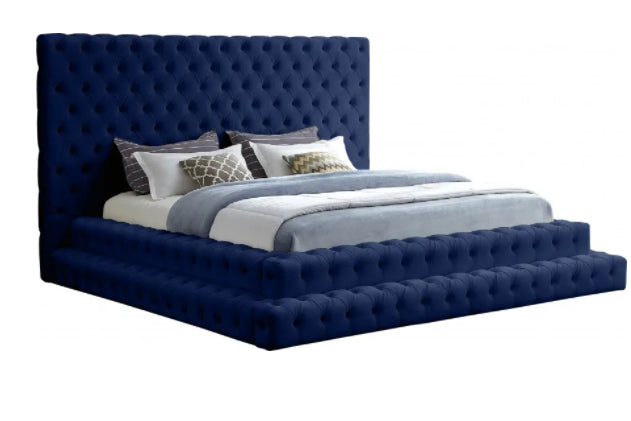 Regis queen velvet bed