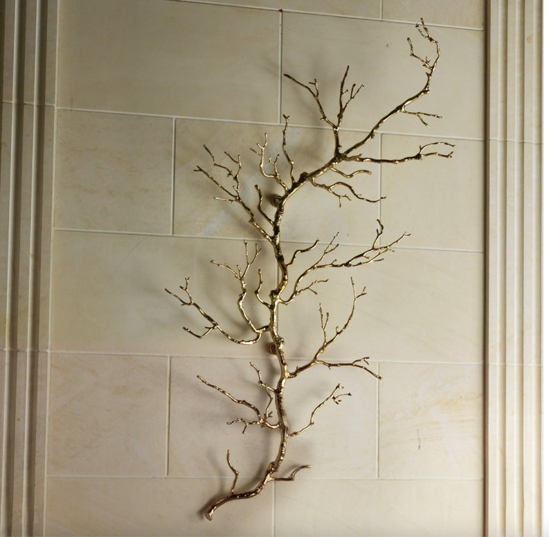 Twig Wall Art-Brass