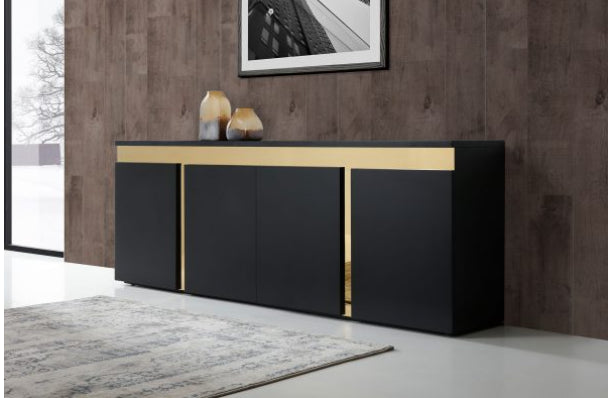 Whisper Black And Gold Sideboard