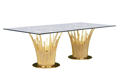 Maurice Rectangular Glass Dining Table