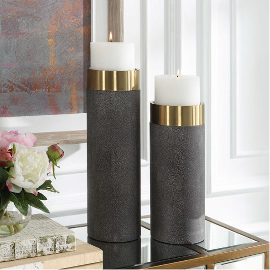 Wessex Candleholders, Grey S/2