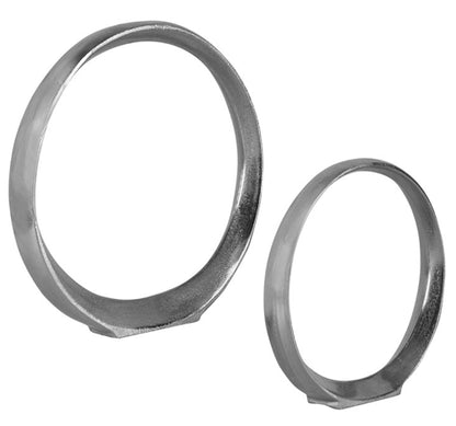 Orbits Nickel Ring Sculptures S/2