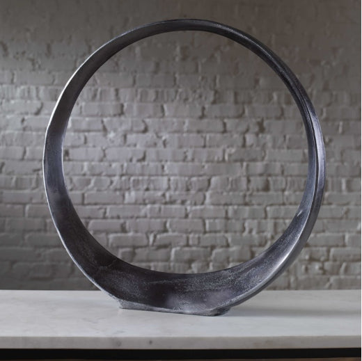 Orbits Ring Sculpture Large Black Nickel