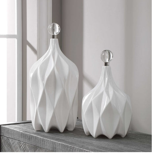 Klara Bottles White S/2