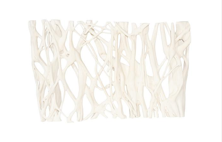 Cast Entwined Rectangular Wall Root, Faux Bleached