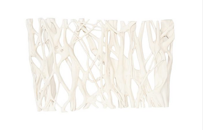 Cast Entwined Rectangular Wall Root, Faux Bleached