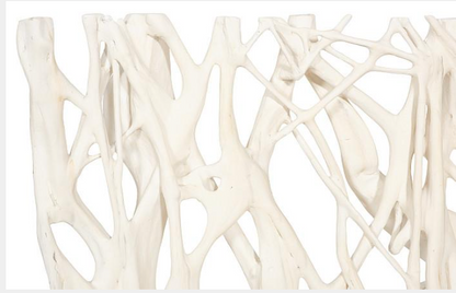 Cast Entwined Rectangular Wall Root, Faux Bleached