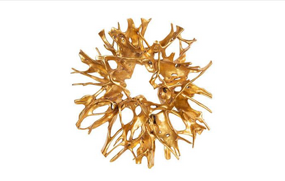 Cast Root Wall Decor, Gold Leaf