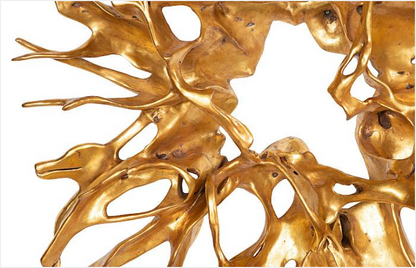 Cast Root Wall Decor, Gold Leaf