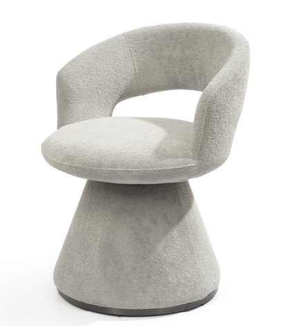 Set of 2 Dark Grey Boucle Fabric Portofino Dining Armchair